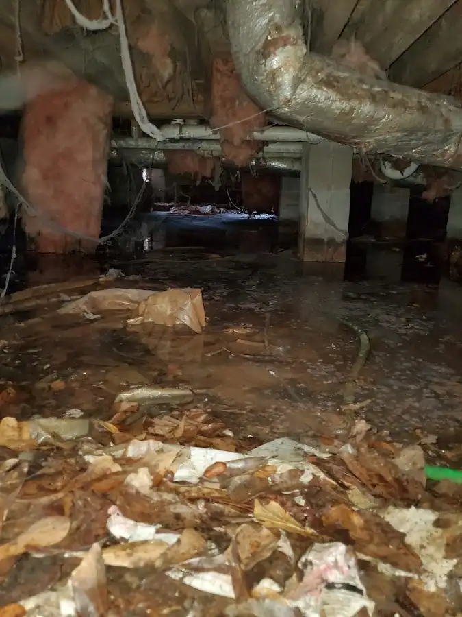 Crawl space flood assessment for Commercial Water Damage Restoration in Geneva