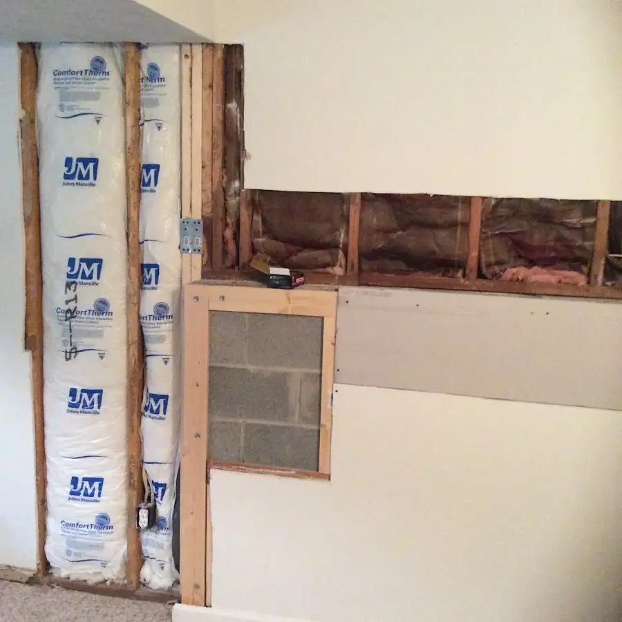 Wall insulation replacement during Contents Cleaning & Restoration in Geneva